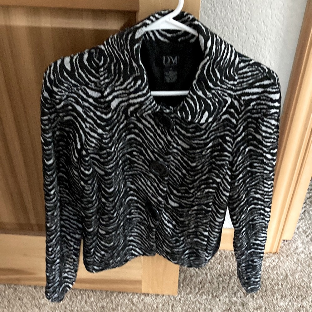 Donna Moore Zebra Print Blazer size M